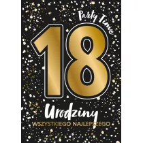 Henry KARNET URODZINY 18 A5 Z KOP GLAMOUR BLACK HE FOL