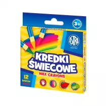 Astra Kredki �wiecowe okr�g�e 12 szt.
