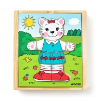 Puzzle garderoba kotki - 18 elementw Woodyland
