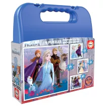 Puzzle w walizce 4w1 Kraina Lodu II Educa