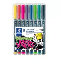 Staedtler Foliopisy Lumocolor ART, rozmiar F, wodoodporne, 8 kolorw 8 szt.