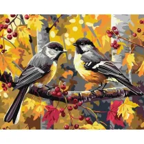 Ideyka Malowanie po numerach - Para niebieskich ptak�w 40x50cm