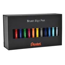 Pentel Zestaw pisak�w p�dzelkowych do kaligrafii i liternictwa Brush SES15C-ST36PL  36 sztuk