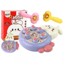 Kr�lik do zbijania marchewki Whac-A-Mole fiolet LeanToys