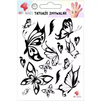 Tatuae zmywalne dla dzieci Czarne motyle All4Kids