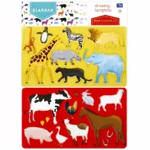 Starpak Plastikowy szablon rysunkowy - zwierz�ta 2 szt.