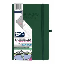 Kalendarz 2027 12 m-cy. Hip hop A5 tygodniowy zielony