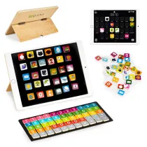 Drewniany tablet edukacyjny tablica magnetyczna kredowa Ecotoys