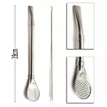 Bombilla mercedes Silver ze szczoteczk� (srebrny pier�cie�) - d�. 19 cm