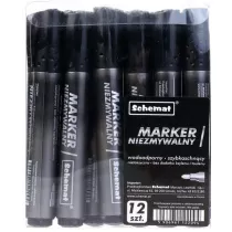 Schemat Marker permanentny okrgy czarny 12 szt.