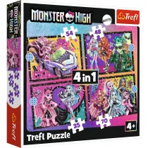Puzzle 4w1 - Elektryzuj�cy dzie� Monster High (35+48+54+70 el.) Trefl