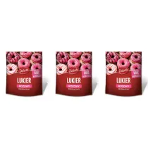 Delecta Lukier dekoracyjny rowy zestaw 3 x 80 g