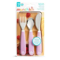 Zestaw stalowych sztu�c�w dla dzieci Munchkin fioletowy