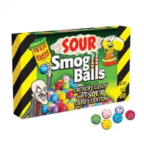 Toxic Waste Smog Balls Kwane chrupice cukierki z mikkim rodkiem o smakach owocowych 85 g