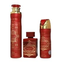 Lattafa Zestaw Sublime Badee Al Oud Woda perfumowana + Perfumy w sprayu + Od�wie�acz powietrza 100 ml + 200 ml + 300 ml