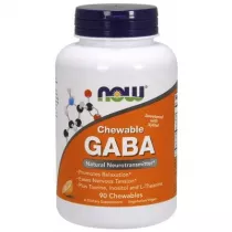 Now Foods Gaba + Tauryna+ Inozytol+ L-Teanina Suplement diety 90 tab.