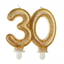 wieczka urodzinowa 30 zoty brokat