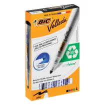 Bic Marker sucho�cieralny Velleda okr�g�y 4 szt.