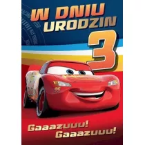 Kukartka Karnet B6 Urodziny 3 Auta DS-017