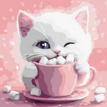 Ideyka Malowanie po numerach - Kakao dla kota 3 Kids 30x30cm