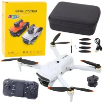 Dron D6 PRO kamera LED aplikacja jasnoszary LeanToys