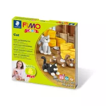Staedtler Zestaw masy plastycznej FIMO Kids Form&Play - Koty, 4x42