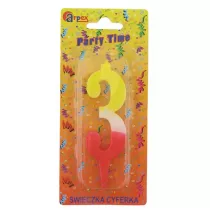Arpex �wieczki Urodzinowe Party Time Cyfra 3 D9905-3