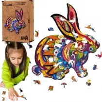 Puzzle drewniane eko 121 el. Puszysty kr�lik A3 Maksik