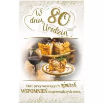 AbCard Kartka okolicznociowa Urodziny 80