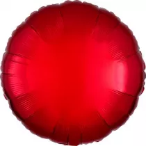 Amscan Balon foliowy metalik czerwony okr�g�y 43cm