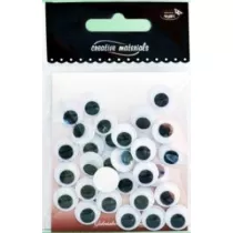 Galeria Hobby Oczy samoprzylepne okr�g�e 12mm 30 szt.