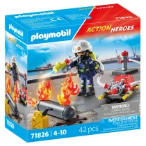 Playmobil Action Heroes Stra�ak z pomp� wodn� 71826