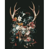 Twoje Hobby Malowanie po numerach czarne p��tno - Jele� 40x50cm