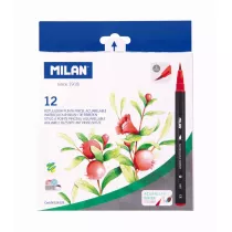 Milan Flamastry p�dzelkowe 12 szt.