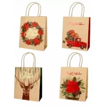 incood. Torba prezentowa 21x25,5 brown craft hot stamp mix