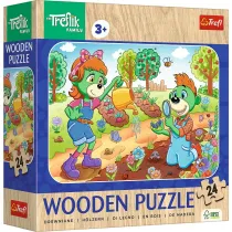 Puzzle drewniane 24 el. Poznaj Rodzin� Treflik�w