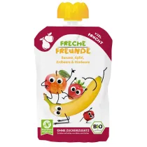 Erdbar Mus dla dzieci banan - jab�ko - truskawka - malina od 6. miesi�ca 100 g Bio