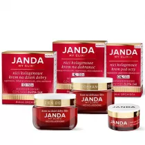 Janda Zestaw prezentowy Nici kolagenowe 50+: krem na dzie dobry, krem na dobranoc, krem pod oczy 2 x 50 ml + 15 ml
