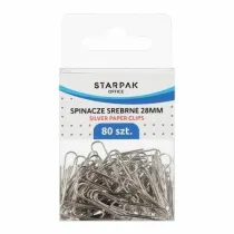 Starpak Spinacz metalowy srebrny 80 szt