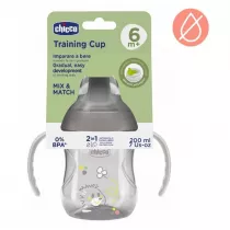 Chicco Kubek z twardym ustnikiem 200ml szary 6m+