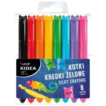 Derform Kredki elowe Kotki 8 kolorw KIDEA