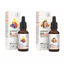 Aura Herbals Zestaw Odporno dla dzieci Suplementy diety 2 x 30 ml