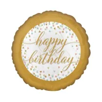 Balon foliowy Happy Birthday Pastel Confetti 46cm