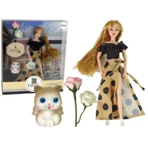 Lalka Emily d�ugie w�osy, kotek LeanToys