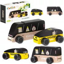 Drewniany zestaw Transport miejski Cubika