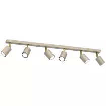 Luminex Lampa Sufitowa Spot Striper Beowy Zoty 6xGU10