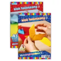 InSpiria Blok techniczny A3 kolorowy 160g 10 kartek 10 szt.