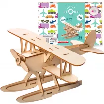 Drewniane Puzzle Model 3D - Samolot Robotime