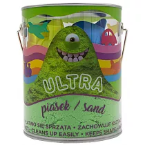 Ultra Piasek - puszka 900g zielony + 4 due foremki Pojazdy + 2 narzdzia Epee