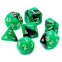 Komplet koci RPG - Dwukolorowe zielono czarne Rebel